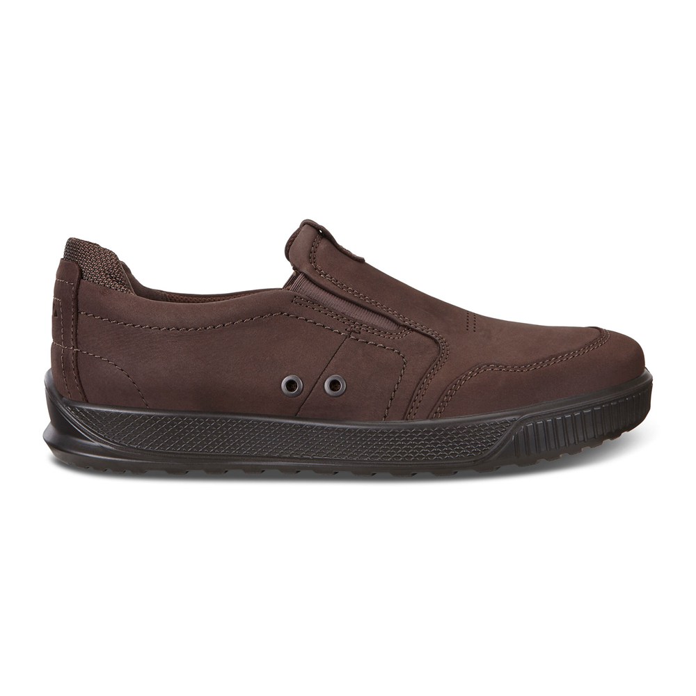 ECCO Mens Slip On Brown - Byway Sneakers - TUS-346519